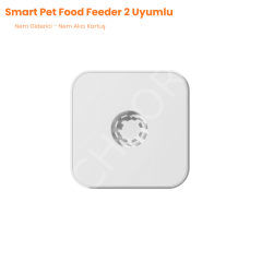 Xiaomi Smart Pet Food Feeder 2 uyumlu nem giderici kartuş  açıklamalı – arka yüz detaylı görünüm