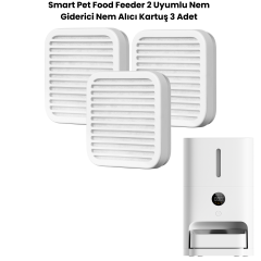 Techcore 3’lü nem giderici kartuş seti, Xiaomi Smart Pet Food Feeder 2 üzerinde takılı kullanım